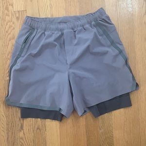 Men’s lululemon surge lined shorts 6” lilac